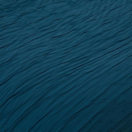 Leron Ekstra Çift Kişilik Yatak Örtüsü Seti 280x260 cm Petrol Mavisi